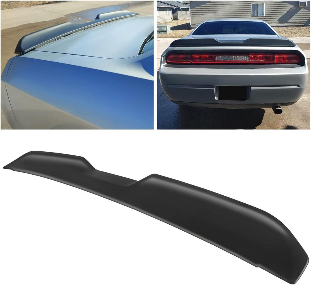 ECOTRIC Rear Trunk Spoiler Wing Compatible with 2008-2017 Dodge Challenger Coupe SRT SXT GT Demon Style