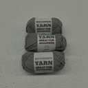 3x60g Grey Yarn for Crocheting and Knitting;3x66m (72yds) Cotton Yarn for Beginners with Easy-to-See Stitches;Worsted-Weight Medium #4;Cotton-Nylon Blend Yarn for Beginners Crochet Kit Making (Silver Lining(10))