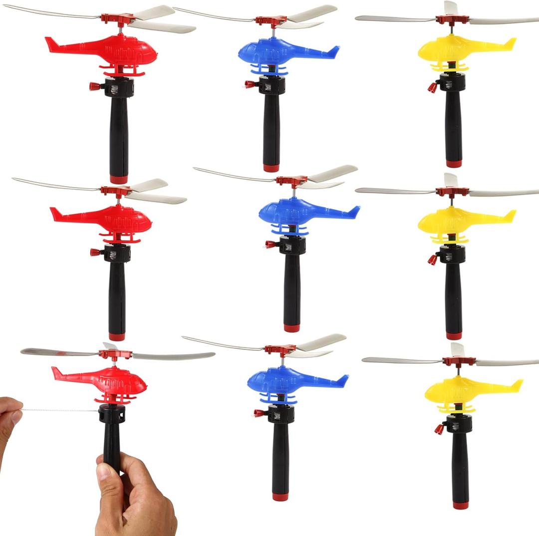 VETE Planes Toys Flying Toy Helicopter for Kids Toddlers, 360° Rotating Helicopter Airplane Toys for Boys Girls, Bulk Toys Party Favors Classroom Prizes, Pinata Fillers,Goodie Bag Stuffers