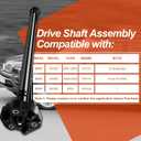 Front Complete Drive Shaft Prop Shaft Driveshaft Assembly Compatible with BMW E53 X5 2000 2001 2002 2003 L6 3.0L V8 4.4L 4.6L, Replace OE 26207508629, 26-20-7-508-629, 65-7054, SK657054, 657054