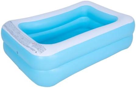 Inflatable Swimming Pool for Kids Outdoor Ground Rectangular Kiddie Pool (Max 43x34.5x13 Inch)