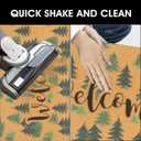 IZUS Green-Trees Christmas Welcome-Doormat for Spring-Winter Outdoor-Entrance-Decor Non-Slip Faux-Coir Frontdoor-Mats Porch Farmhouse Home Decor 17x29inch