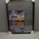 ONE WALL 18x24 Inch Floating Frame, Black Wood Double Glass Float Picture Frame Display Photos Plant or Petal Specimens for Wall Hanging - Mounting Kit Included