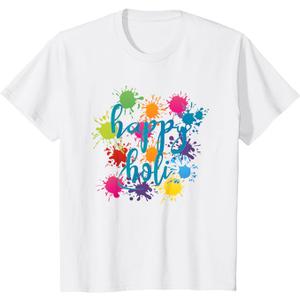 Happy Holi Festival T-Shirt, Youth L