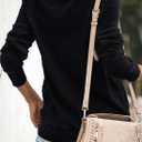 SENSERISE Womens Casual Crewneck Sweatshirt Long Sleeve Solid Color Shirt Soft Lightweight Loose Top,medium