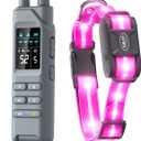 Dog Shock Collar (Updated Version) with 360° LED Lights – 4200FT Dog Training Collar with Remote, IPX8 Waterproof, Beep/Vibration/Safety Shock Modes, Rechargeable E-Collar for Dogs