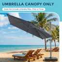 COWVIE Umbrella Canopy Replacement for 8 Ribs Patio Umbrella, Outdoor Table Parasol Replacement for Yard, Canopy Only
