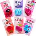 JOYIN 12 PCS Valentine's Day Gift Cards with Fun Foam Clay, Squashy Modeling Foam Beads Play Kits for Classroom Gift Exchange, Valentine Party Favors, Games Prizes