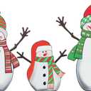 2 x CYNOSA 3Pcs Snowman Table Signs Christmas Decorations for Home Christmas Decor Winter Rustic Wooden Snowman Tabletop Centerpieces Block Signs Decorations for Xmas Holiday Party Indoor Home Decor