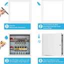 Access Panel for Drywall, 20 x 20 inch with Lock and Key, for Ceiling, Electrical Conduits, Heavy Duty Metal Steel Access Door (White)