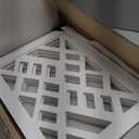 CutOut Design 16" Short Dog Gate for Small Dogs, Foldable Retractable Puppy Gate Indoor  Freestanding Lightweight Pet Barrier for Doorways, Stairs, Hallways (Extends to 35", White)