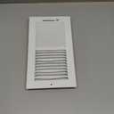 Fits 12x6 Duct Opening | Steel Baseboard Return Air Grille by Handua | Vent Cover Grill | 7/8" Margin Turnback [Depth] to Fit Baseboard | White | Outer Dimensions: 13.75"W X 7.75 "H