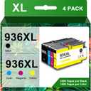 936XL 936 Ink Cartridges Combo Pack Replacement for HP Ink 936xl Black and Color Combo Pack Compatible with HP OfficeJet Pro 9120e 9125e 9122e 9128e 9110b 9130b 9135e 9730e Printers