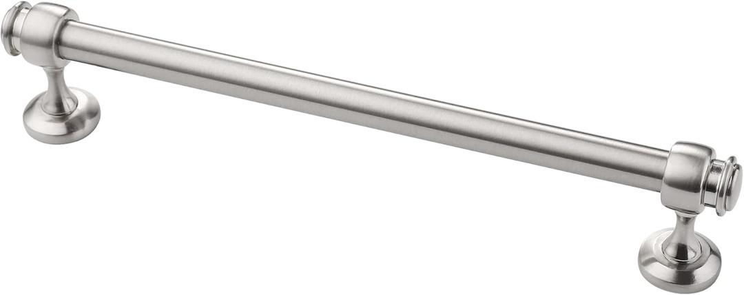 Alzassbg 5 Pack Brushed Satin Nickel Cabinet Pulls, 7 Inch(177.8mm) Hole Centers Cabinet Handles Kitchen Hardware Straight Bar for Cabinets and Drawer AL3082SN