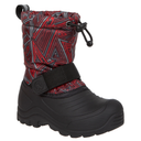Northside Kids Frosty XT Snow Boots Waterproof Insulated - Seam Sealed Warm Liner Reflective Pull Traction Sole - Lightweight Stylish Winter Footwear, Dark Gray/Red, 5