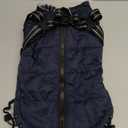 Warm Pet Dog Coats and Jackets,Waterproof Reflective Pet Dog Harness Vest Winter Puppy Clothes with Chest Strap, Outdoor Walking Adjustable Chest Strap-Navy Blue, Size M