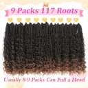 Goddess Box Braids Crochet Hair 14 Inch, 9 Packs Bohomian Box Braids Crochet Hair for Black Women, Pre-Looped Crochet Braids with Curly Ends (14 Inch (Pack of 9), T30)