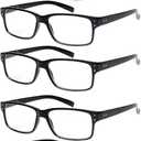 NORPERWIS Reading Glasses 5 Pairs Quality Readers Spring Hinge Glasses for Reading for Men and Women (5 Pack Black, 1.50)