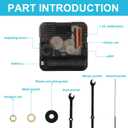 Wall Clock Mechanism Replacement : Creative Wrench Shpaed Clock Hands and Motor Kit - Clock Parts Battery Operated Kit DIY Clock Making Kit (Black 1)