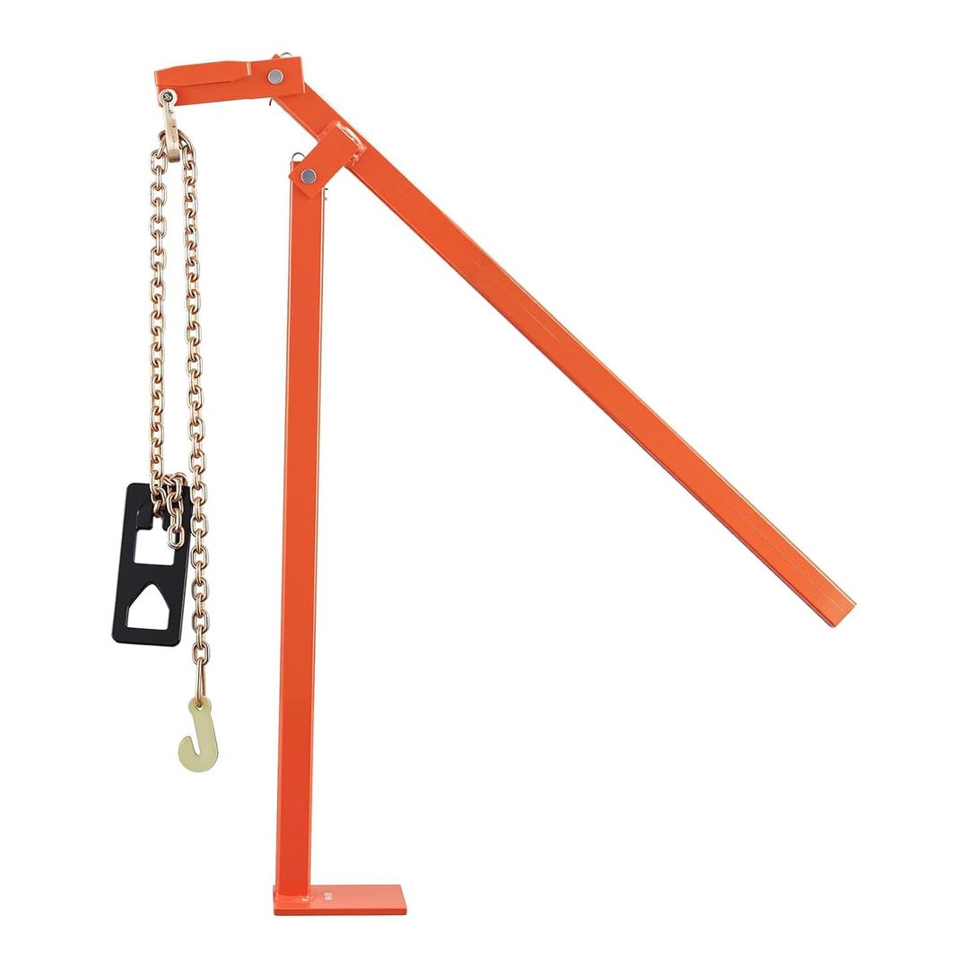 VEVOR 36 in T Post Puller, Heavy Duty Fence Post Pullers with Puller Plate & 47 in Lifting Chain, Labor-Saving T-Post Remover Tool for Round Fence Posts, Sign Posts & Tree Stumps