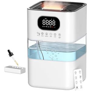 AreShark Humidifier Large Room, 2.2 Gal/8.5L Cool Warm Mist Air Humidifiers for Bedroom, 65H Runtime, Humidity Setting, Easy to Clean, Top Fill, 30dB Quiet, 550ft Coverage, for Plants, Adults, Kids (White)