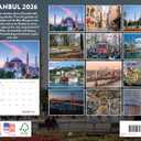Istanbul Calendar 2026 Turkey Monthly Wall Calender 12 Month | American Made In The USA