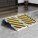 Portable Wheelchair Ramp 2 FT, Aluminum Folding Ramps for Wheelchairs for Home with Handle & Non-Skid Surface, 800 lbs Threshold Ramps for Doorways Steps Stairs Entry Cars Use