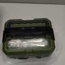 Battery Powered Heated Lunch Box - 20000mAh Cordless Electric Lunch Box for Adults, 1.2L Stainless Steel Self-Heating Food Warmer with Removable Battery, Portable for Work, Office, & Travel (Black&Green)