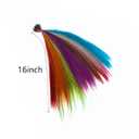 SARLA Syntheic Feather Hair Extensions 100 Pcs Colored Hair Piece for Women 10 Mixed Colors 16 Inch