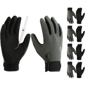TAILI 4 Pairs Level 2 Needlestick, Level 5 Puncture Resistant Work Gloves, Feather-Light Comfort, Grip Enhanced A2 Cut Resistant Safety Gloves for Gardening, Breathable and Touchscreen Compatible, S