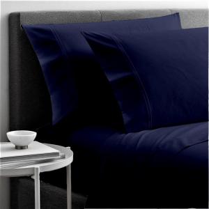 Cottingon 4 Piece Olympic Queen Sheets, Soft Premium 100% Long Staple Egyptian Cotton, Super Queen Mattress Bedsheet Set, Fits Upto 15" Deep Pocket 66"X80", Navy Blue