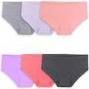 Fruit of the Loom Women's 360 Underwear, High Performance Stretch for Effortless Comfort, (9, Cotton Blend - Hipster - 6 Pack - )