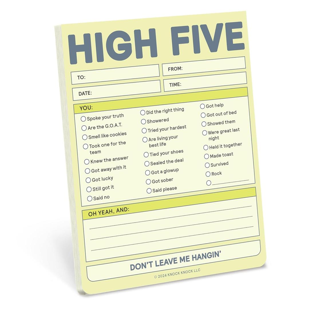 Knock Knock High Five Nifty Note (Pastel Yellow) (Knock Knock Nifty Notes)