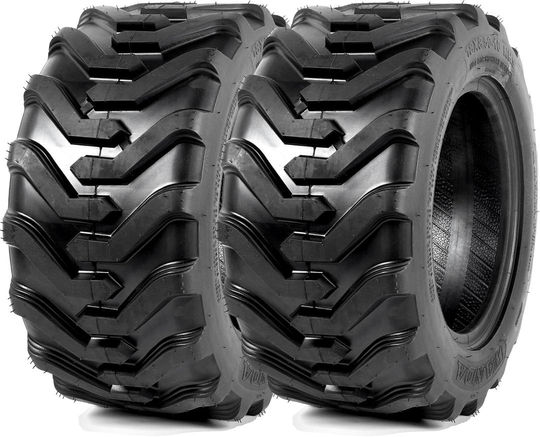 AR-PRO (2-Pack) 18x8.50-10 Garden Tractor Tubeless Tire, Heavy Duty 4-Ply Farm & Lawn Tractor Tire, 780lbs Capacity