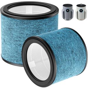 HP071BRN Replacement Filter for Shark NeverChange Compact Pro HP072/HP071BRN Air Purifier, Long-Lasting HEPA-Exceeding Filtration, For Pet Dander Dust Smoke Aller-gens, Up to 250 sq. ft. #HE07FKBASE