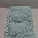 Amazon Basics Bathroom Rugs, Extra Soft Absorbent Shag Bath Rugs, Non-Slip, Quick Drying, Machine Washable, Plush Comfort for Bathroom Floor, Tub and Shower, 21" x 34", Seafoam Green