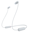 Sony WI-C100 Wireless in-Ear Headphones - Up to 25 Hours of Battery Life - Water Resistant -Built-in mic for Phone Calls - Voice Assistant Compatible - Reliable Bluetooth® Connection - White