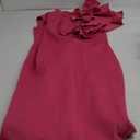 XXTAXN Women's Cocktail Bodycon Ruffle Sleeveless Formal Midi Pencil Dress Rose 2XL