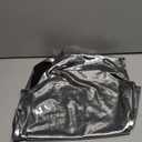 Rave Club Outfits, Metallic Sexy Tops, Wet Look High Cut Bodysuit (2-4, Black Silver)