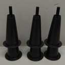 6 Pcs 5'' High Rise Bed Frame Risers, Heavy Duty Stem Bed Frame Feet with Socket Sleeve to Replace,Lift by 5 Inches (Fits Both  inch and 3/8 inch Inside Diameter Bed Frame Feet)