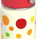 OISIZ Kids Water Bottle with Straw Lid 14oz, Vacuum Insulated 316 Stainless Steel Water Bottles for Kids for School, Leakproof Water Bottle, BPA Free and Keep Cold for 24 Hours (Colorful dots)