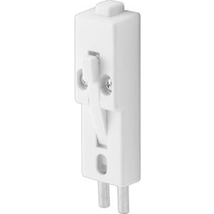 Prime-Line U 9868 White Plastic Sliding Door Lock with Bushing (Single Pack)