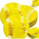 Resurhang 60 Pcs Softball Treat Bags Candy Zipper Cute Softball Food Goodie Gifts Bags Resealable Sport Themed Snack Candy Containers for Sport Birthday Baby Shower Supplies