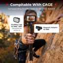 SMALLRIG Magnetic Adapter Holder Dual-Mount Support for DJI Osmo Action 6/Osmo Nano, Bidirectional Quick Release Magnetic Folding Adapter Mount with 2-Prong Mount and 1/4"-20 Threaded Hole - 5890