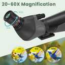 Gosky 20-60x85 Spotting Scope with Full Size Tripod, Phone Adapter and Cleaning Kit, Spotting Scopes for Bird Watching, Wildlife ViewingPortable with Carrying Bag