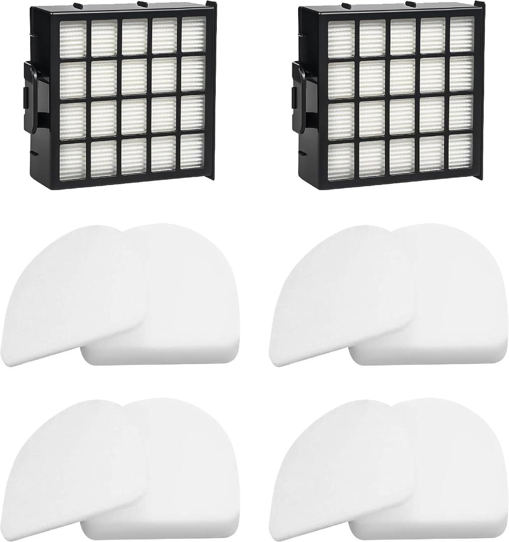 AZ4000 Replacement filter set compatible with Shark Detect Pro Max Upright Vacuum Models AZ4000 AZ4002 AZ4000C AZ4002W 2 Hepa Filters + 4 Foam & Felt Sets part # XFFKAZ4000 & XHFAZ4000