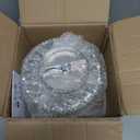 ANWIO Crystal Semi Flush Mount Ceiling Light Fixture, Modern Small Silver Chandelier for Hallway Foyer Entryway Walk-in Closet Bedroom, fit E26 Base Bulbs, 1-Light, 8.5inch