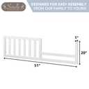 Sorelle Furniture Toddler and Full-Size Bed Rails, Wood Bed Rail & Crib Conversion Kit, Converts Crib to Toddler or Full Bed, # 136 - Chocolate