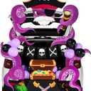 JOYIN Halloween Pirate Trunk Or Treat Car Decorations Kit for SUV Outdoor Indoor Decor Octopus, Banner Haunted House Archway Balloons Knife Treasure Chest