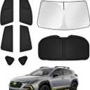 Sunshades for Subaru Crosstrek 2024 2025 2026 Accessories Windshield Sun Shade Side Rear Window Shade Cover Sun Visor Shield Privacy Protection Keep Vehicle Cool Black 8PCS